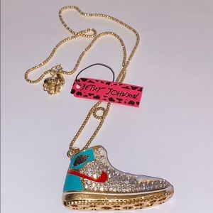 Betsey Johnson necklace Nike shoe new wow